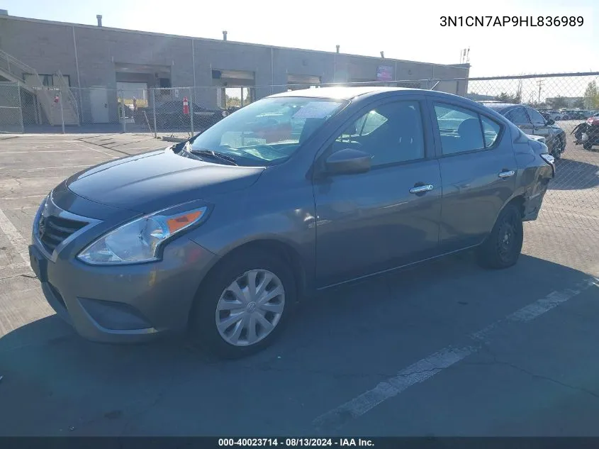 2017 Nissan Versa 1.6 Sv VIN: 3N1CN7AP9HL836989 Lot: 40023714