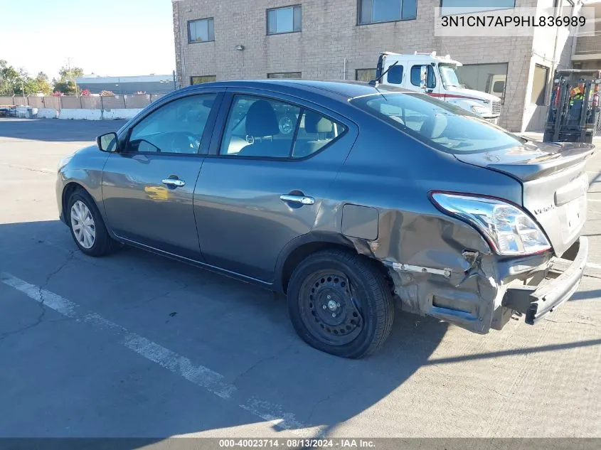 2017 Nissan Versa 1.6 Sv VIN: 3N1CN7AP9HL836989 Lot: 40023714