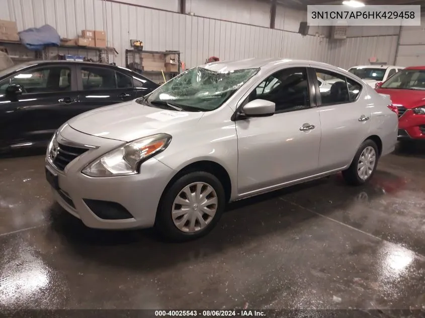 2017 Nissan Versa 1.6 Sv VIN: 3N1CN7AP6HK429458 Lot: 40025543