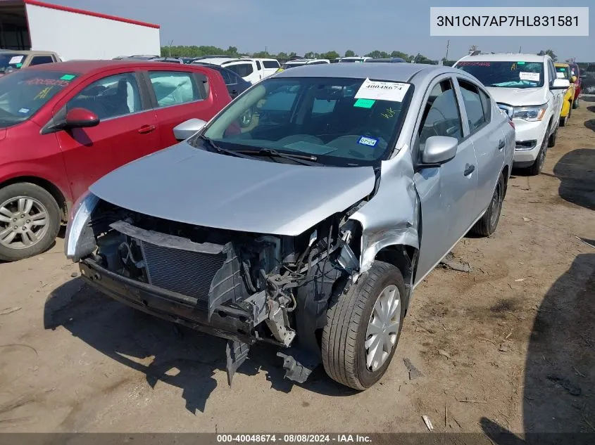 3N1CN7AP7HL831581 2017 Nissan Versa 1.6 S