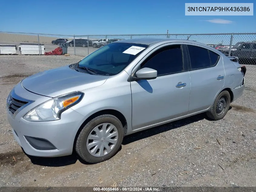 2017 Nissan Versa 1.6 Sv VIN: 3N1CN7AP9HK436386 Lot: 40055465