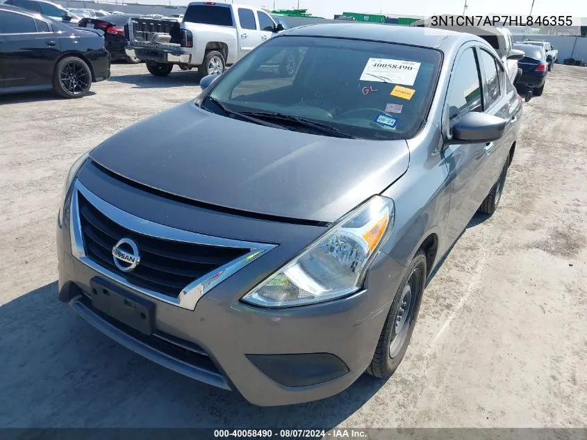 2017 Nissan Versa 1.6 Sv VIN: 3N1CN7AP7HL846355 Lot: 40058490