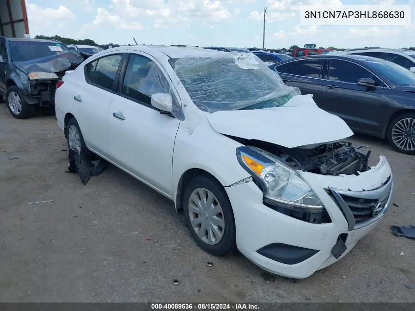 3N1CN7AP3HL868630 2017 Nissan Versa 1.6 Sv