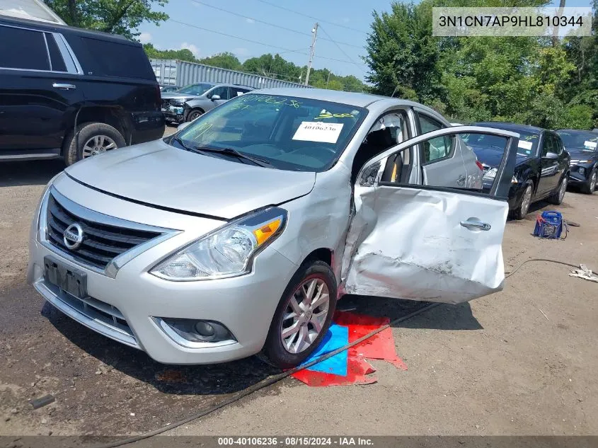 2017 Nissan Versa S/S Plus/Sv/Sl VIN: 3N1CN7AP9HL810344 Lot: 40106236