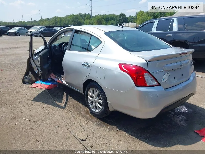 2017 Nissan Versa S/S Plus/Sv/Sl VIN: 3N1CN7AP9HL810344 Lot: 40106236