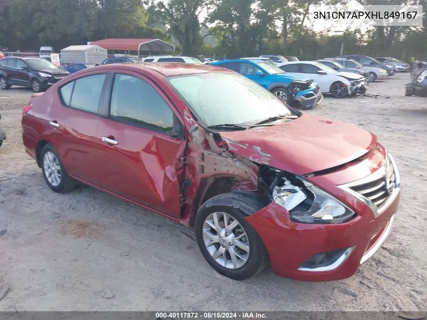 2017 Nissan Versa 1.6 Sv VIN: 3N1CN7APXHL849167 Lot: 40117872