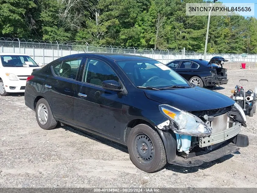 2017 Nissan Versa S/S Plus/Sv/Sl VIN: 3N1CN7APXHL845636 Lot: 40134942