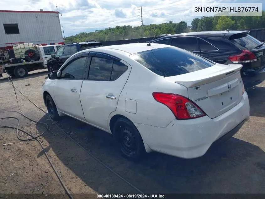 2017 Nissan Versa 1.6 Sv VIN: 3N1CN7AP1HL876774 Lot: 40139424