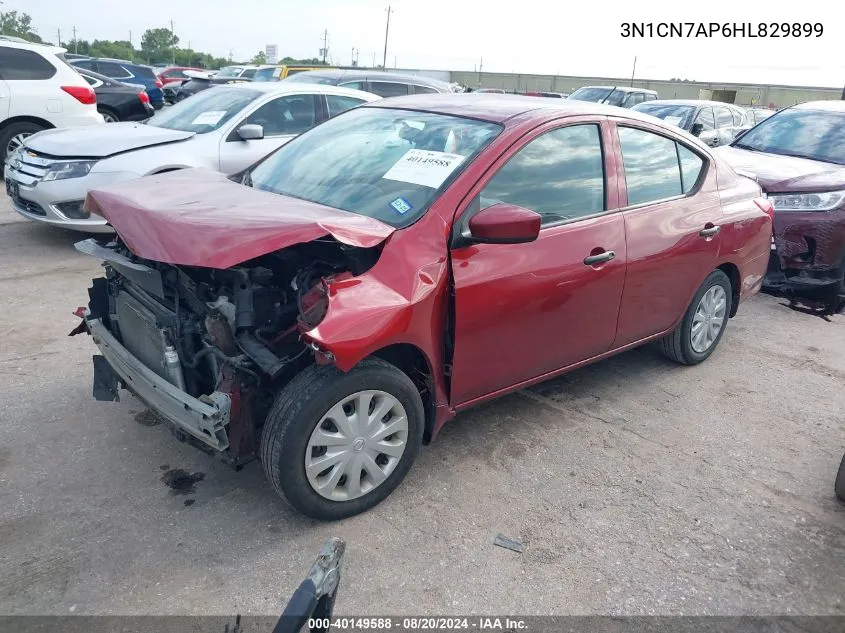 2017 Nissan Versa S/S Plus/Sv/Sl VIN: 3N1CN7AP6HL829899 Lot: 40149588