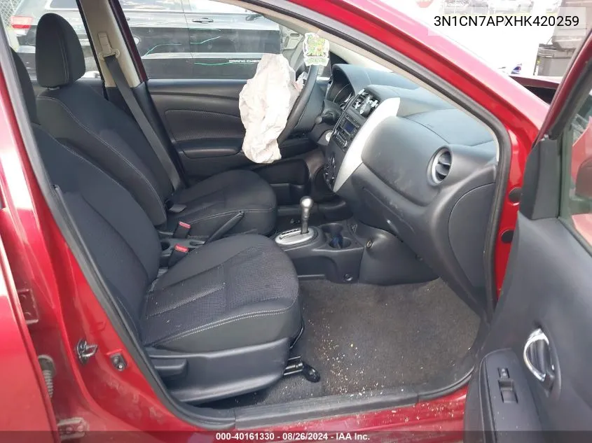 3N1CN7APXHK420259 2017 Nissan Versa 1.6 Sv