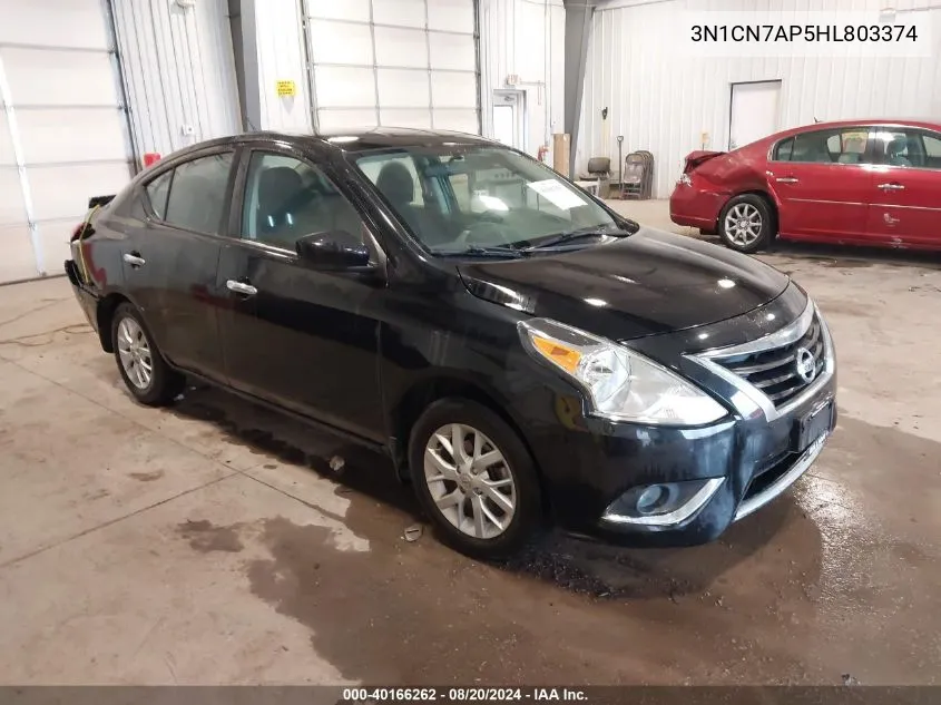 2017 Nissan Versa 1.6 Sv VIN: 3N1CN7AP5HL803374 Lot: 40166262