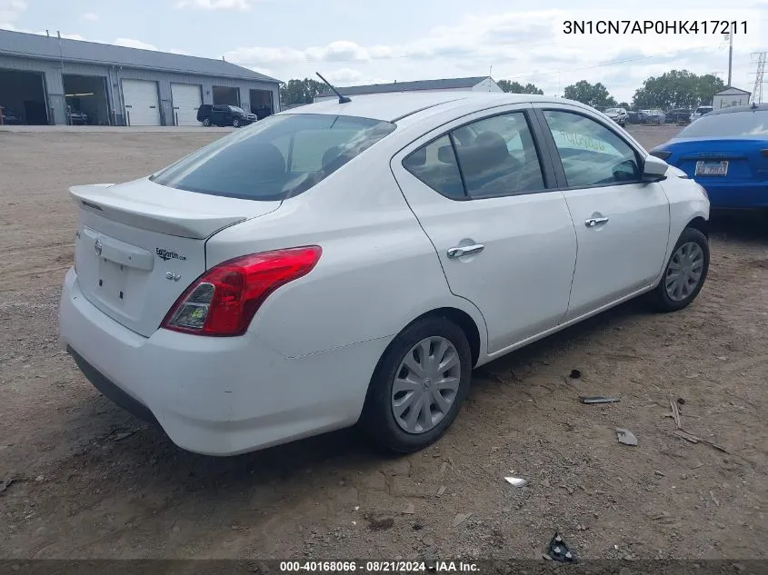 3N1CN7AP0HK417211 2017 Nissan Versa 1.6 Sv