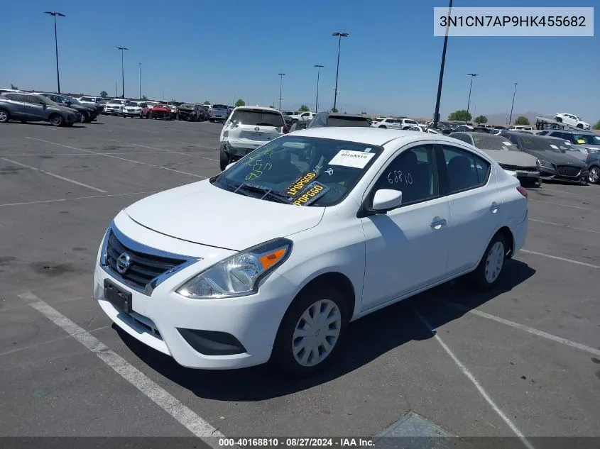 2017 Nissan Versa 1.6 Sv VIN: 3N1CN7AP9HK455682 Lot: 40168810