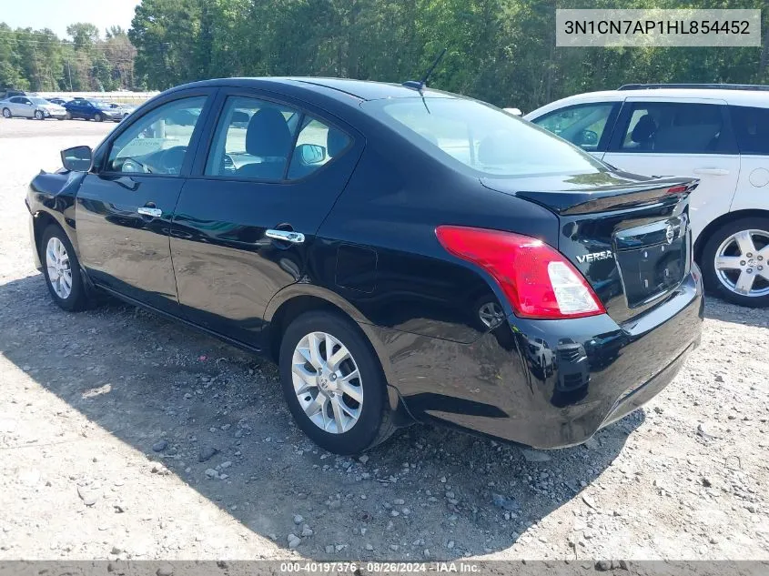 2017 Nissan Versa 1.6 Sv VIN: 3N1CN7AP1HL854452 Lot: 40197376