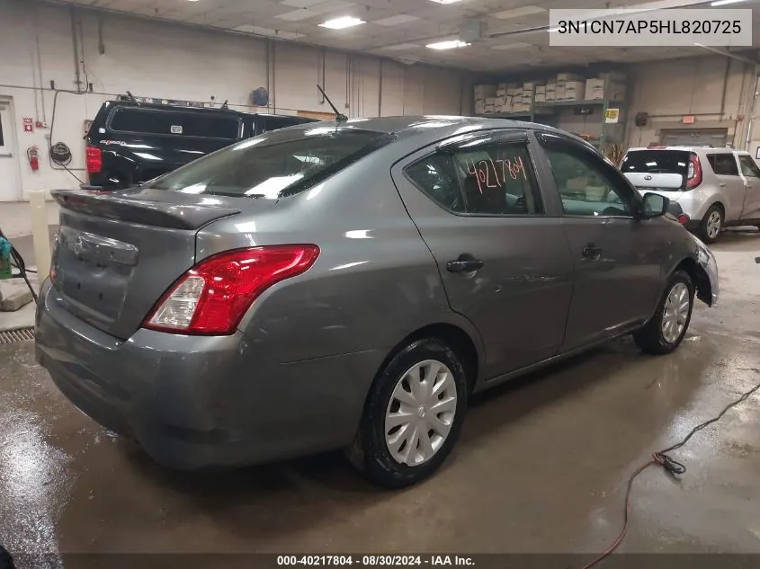 3N1CN7AP5HL820725 2017 Nissan Versa 1.6 S+