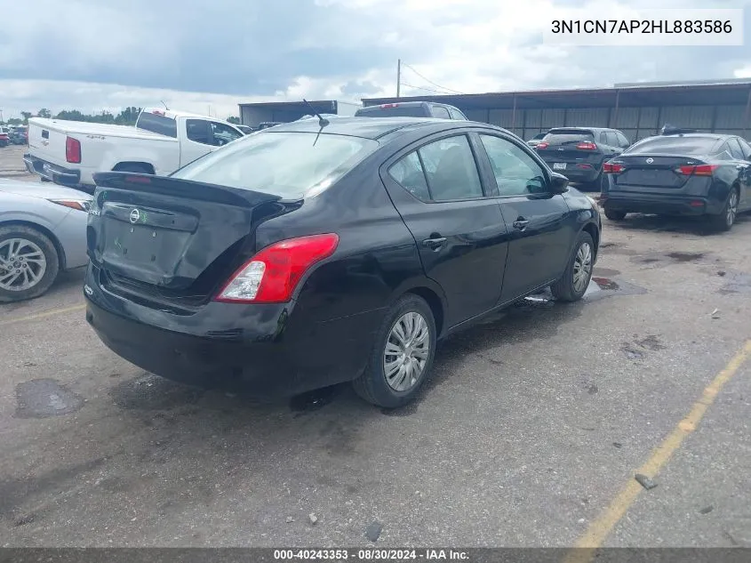 3N1CN7AP2HL883586 2017 Nissan Versa 1.6 S+