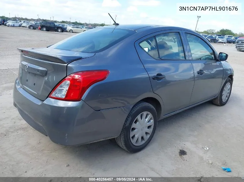 2017 Nissan Versa 1.6 S+ VIN: 3N1CN7AP7HL901676 Lot: 40256457