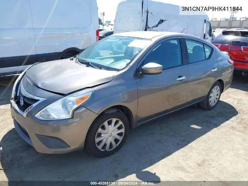 2017 Nissan Versa 1.6 Sv VIN: 3N1CN7AP9HK411844 Lot: 40265135