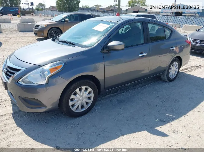 2017 Nissan Versa 1.6 Sv VIN: 3N1CN7AP2HL830435 Lot: 40275445