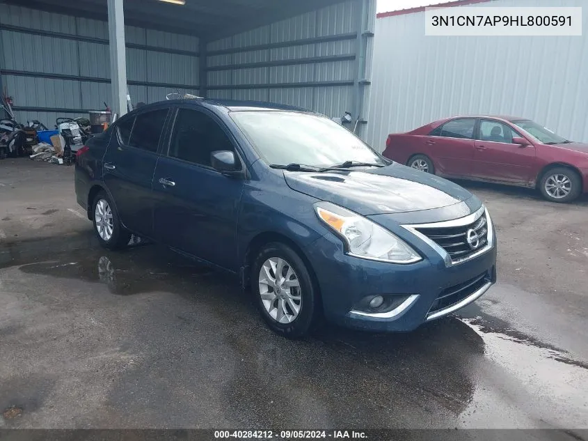 2017 Nissan Versa 1.6 Sv VIN: 3N1CN7AP9HL800591 Lot: 40284212