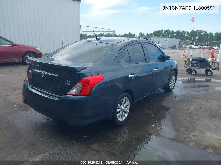 2017 Nissan Versa 1.6 Sv VIN: 3N1CN7AP9HL800591 Lot: 40284212