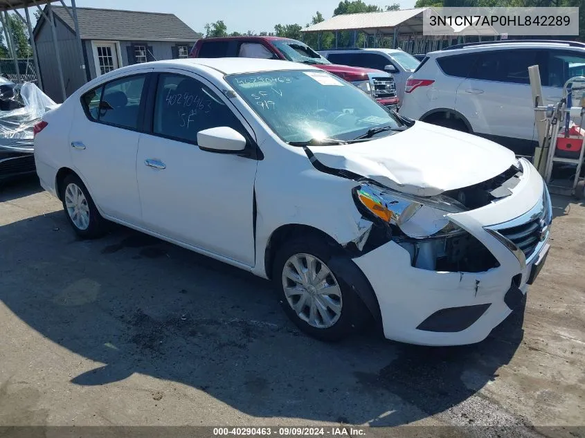 2017 Nissan Versa 1.6 Sv VIN: 3N1CN7AP0HL842289 Lot: 40290463