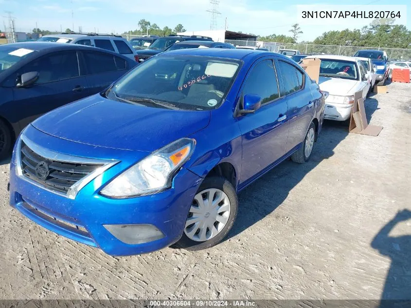 2017 Nissan Versa 1.6 Sv VIN: 3N1CN7AP4HL820764 Lot: 40306604