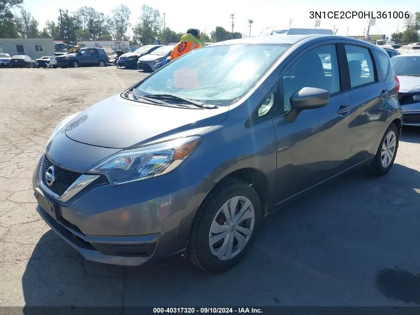 3N1CE2CP0HL361006 2017 Nissan Versa Note Sv