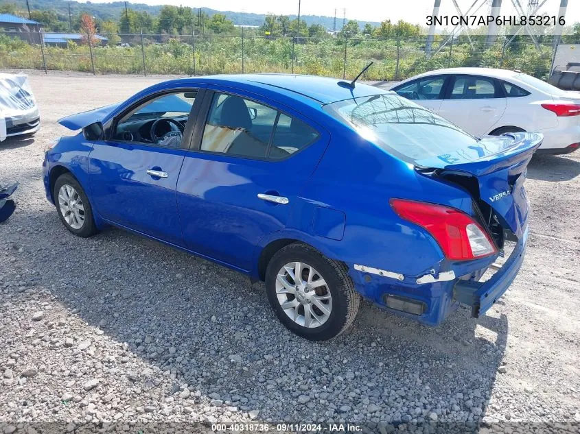 3N1CN7AP6HL853216 2017 Nissan Versa 1.6 Sv