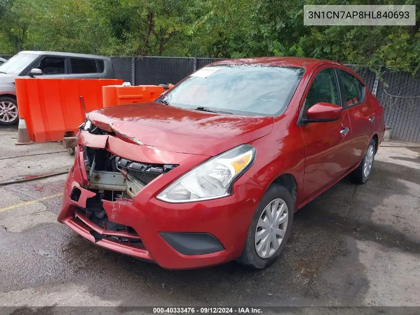 3N1CN7AP8HL840693 2017 Nissan Versa 1.6 Sv