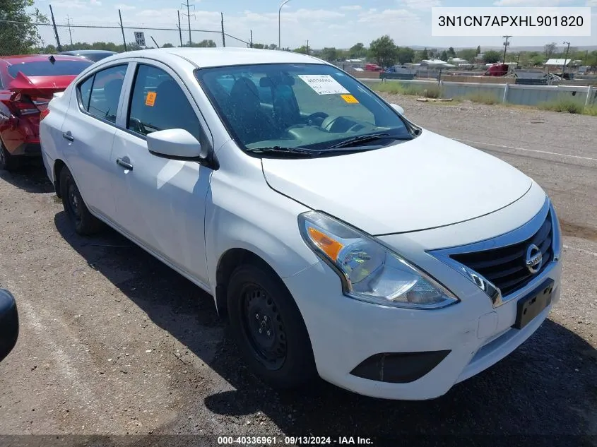 3N1CN7APXHL901820 2017 Nissan Versa 1.6 S+