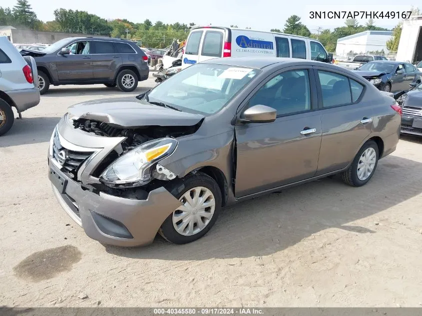 3N1CN7AP7HK449167 2017 Nissan Versa 1.6 Sv