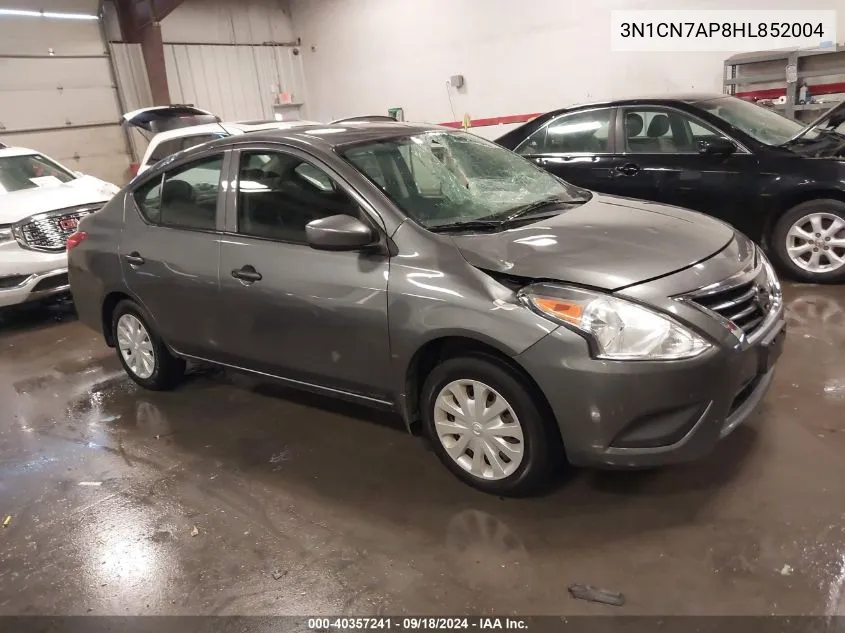 2017 Nissan Versa 1.6 S VIN: 3N1CN7AP8HL852004 Lot: 40357241