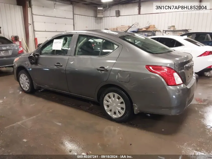 2017 Nissan Versa 1.6 S VIN: 3N1CN7AP8HL852004 Lot: 40357241