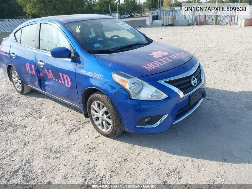 2017 Nissan Versa 1.6 Sv VIN: 3N1CN7APXHL809638 Lot: 40366790