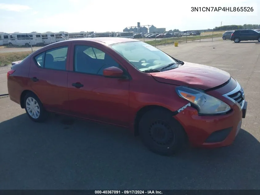 3N1CN7AP4HL865526 2017 Nissan Versa 1.6 S+