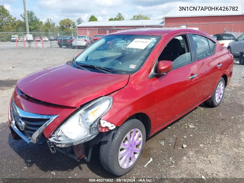 2017 Nissan Versa 1.6 Sv VIN: 3N1CN7AP0HK426782 Lot: 40371632