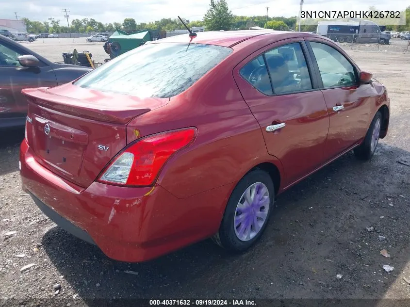 2017 Nissan Versa 1.6 Sv VIN: 3N1CN7AP0HK426782 Lot: 40371632