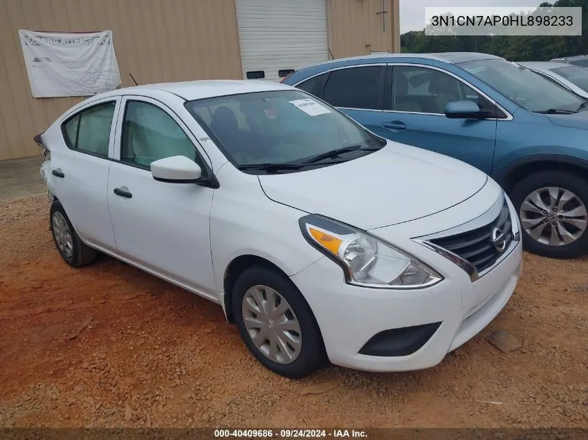 2017 Nissan Versa 1.6 S VIN: 3N1CN7AP0HL898233 Lot: 40409686