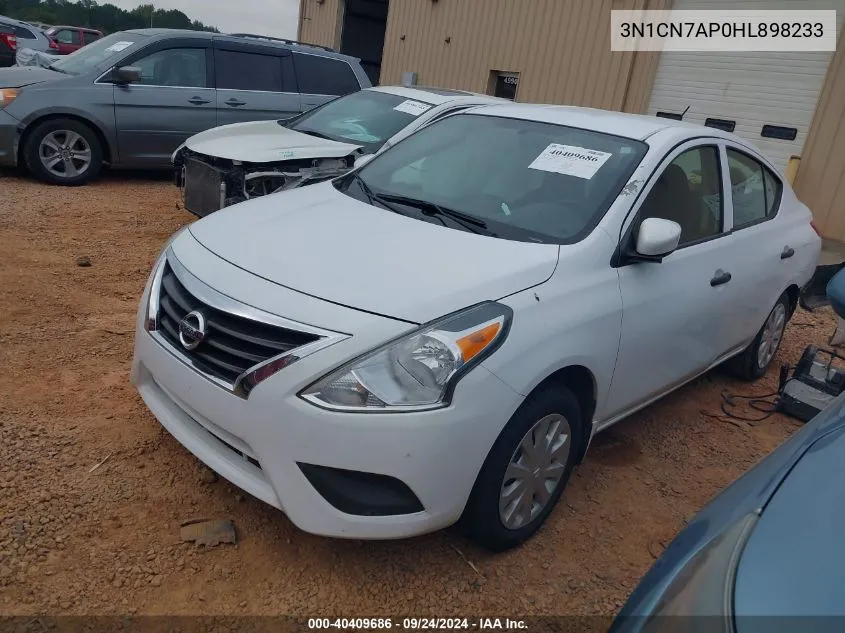 2017 Nissan Versa 1.6 S VIN: 3N1CN7AP0HL898233 Lot: 40409686