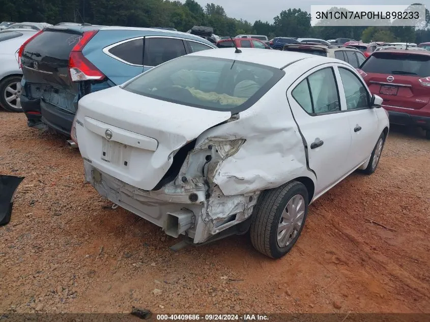 2017 Nissan Versa 1.6 S VIN: 3N1CN7AP0HL898233 Lot: 40409686