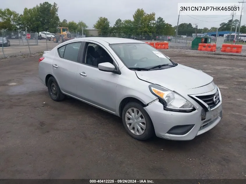 2017 Nissan Versa 1.6 Sv VIN: 3N1CN7AP7HK465031 Lot: 40412225