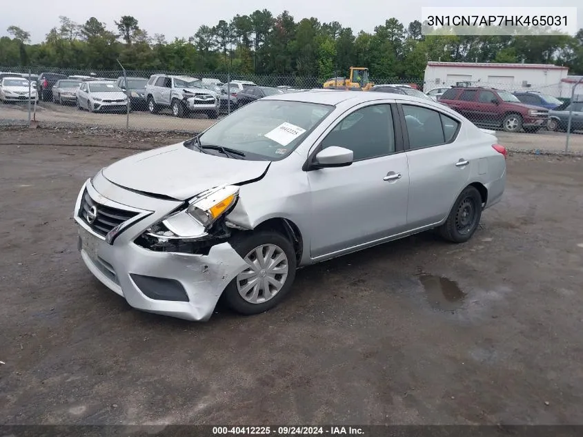 3N1CN7AP7HK465031 2017 Nissan Versa 1.6 Sv