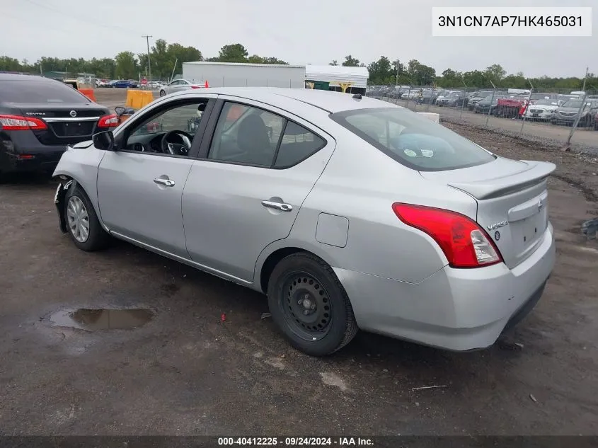 2017 Nissan Versa 1.6 Sv VIN: 3N1CN7AP7HK465031 Lot: 40412225