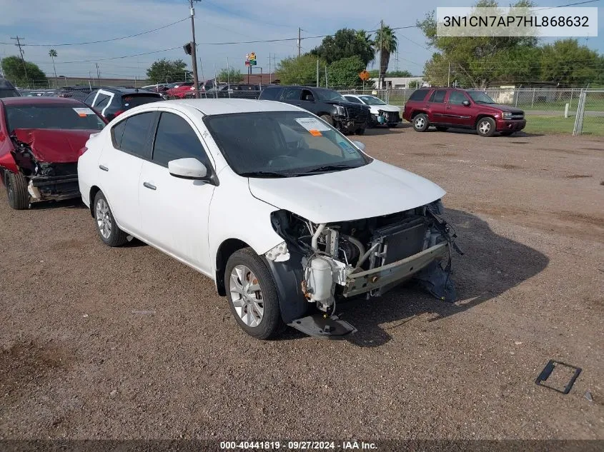 2017 Nissan Versa S/S Plus/Sv/Sl VIN: 3N1CN7AP7HL868632 Lot: 40441819