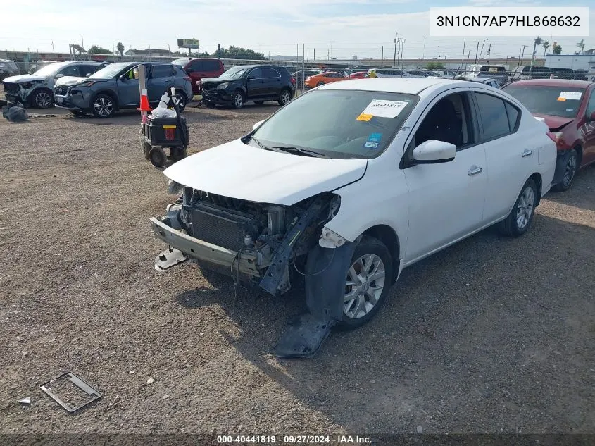 2017 Nissan Versa S/S Plus/Sv/Sl VIN: 3N1CN7AP7HL868632 Lot: 40441819