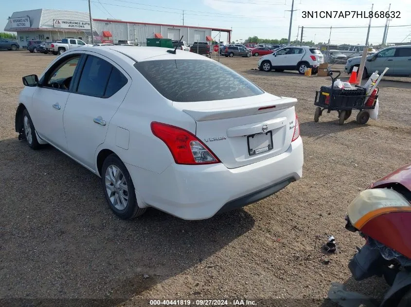 2017 Nissan Versa S/S Plus/Sv/Sl VIN: 3N1CN7AP7HL868632 Lot: 40441819