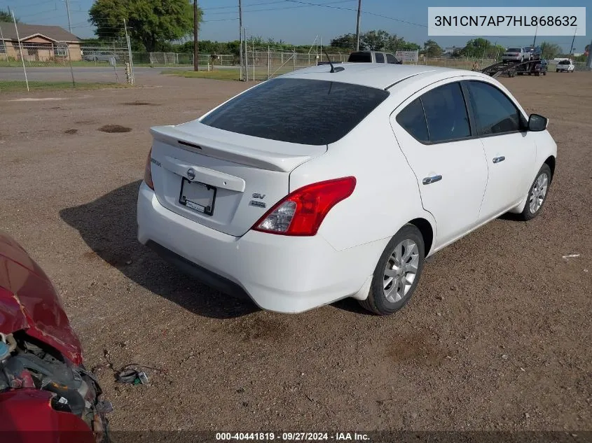 2017 Nissan Versa S/S Plus/Sv/Sl VIN: 3N1CN7AP7HL868632 Lot: 40441819