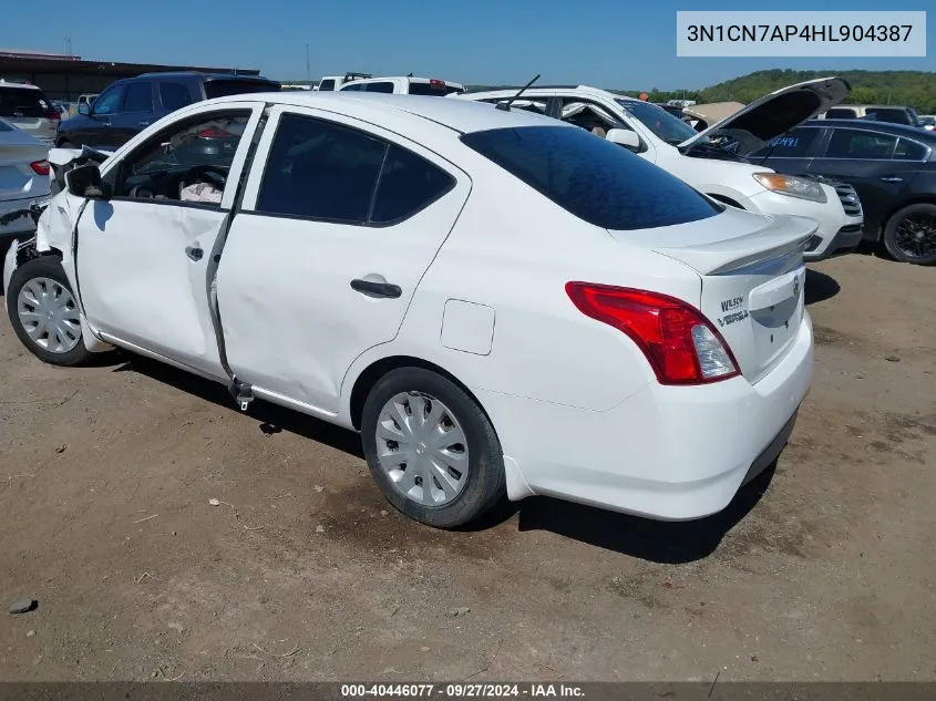 3N1CN7AP4HL904387 2017 Nissan Versa 1.6 S+