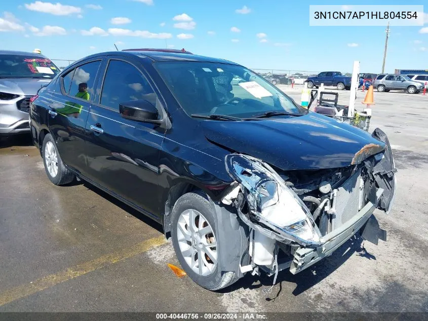 2017 Nissan Versa 1.6 Sv VIN: 3N1CN7AP1HL804554 Lot: 40446756